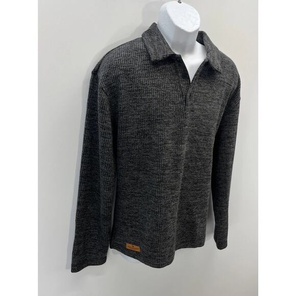 Simply Southern Charcoal Gray Long Sleeve Polo Knit Size Large Men’s - Picture 5 of 8